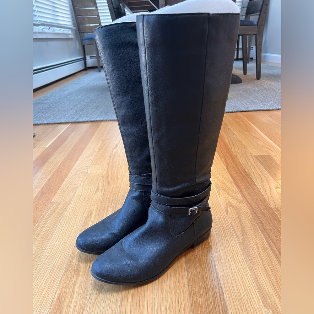 Style+Co Black Knee-High Boots